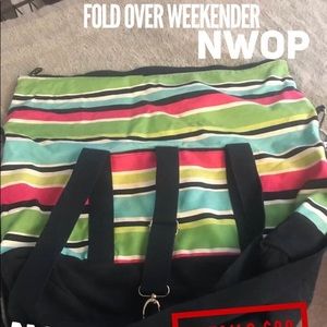 Thirty-One Fold Over Weekender in Preppy Pop